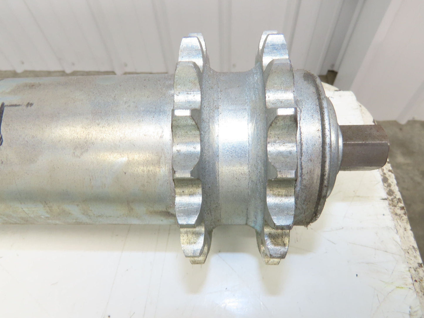 2.5" Galvanized Conveyor Roller Double Sprocket 52" Pallet Conveyor Lot of 6