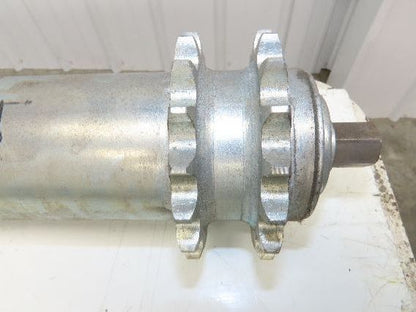 2.5" Galvanized Conveyor Roller Double Sprocket 52" Pallet Conveyor Lot of 6
