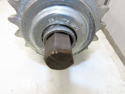 2.5" Galvanized Conveyor Roller Double Sprocket 52" Pallet Conveyor Lot of 6