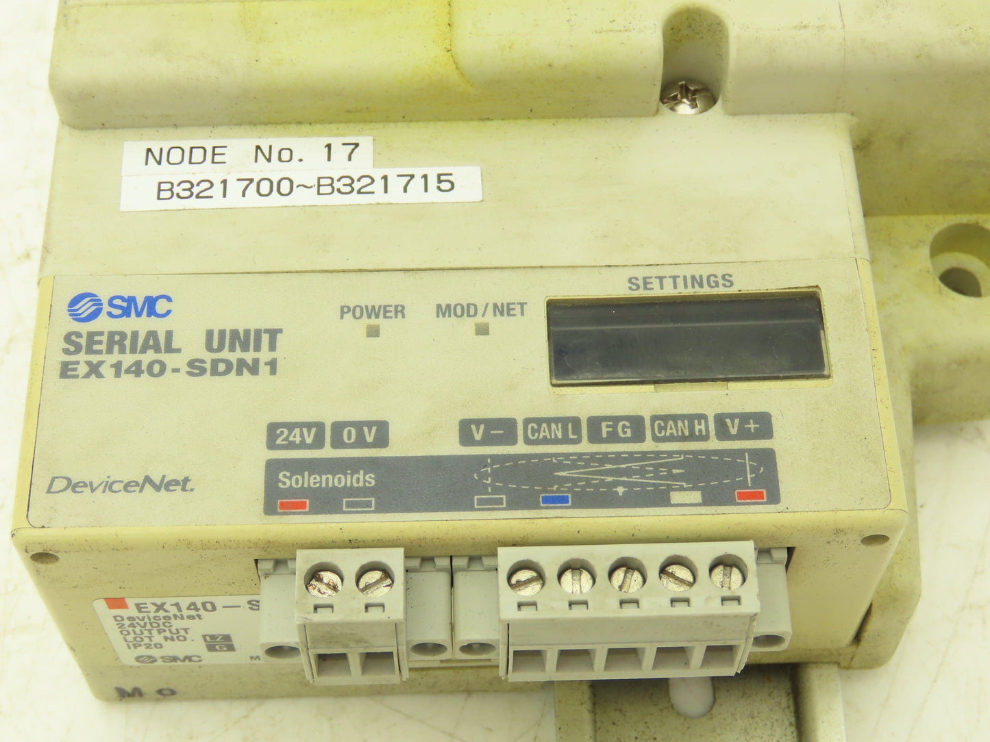 SMC SS5Q23-06SDQ-D-00T Pneumatic Manifold Devicenet 6 Station DIN mounted