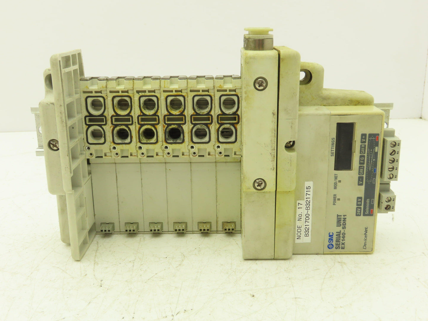 SMC SS5Q23-06SDQ-D-00T Pneumatic Manifold Devicenet 6 Station DIN mounted