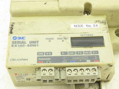 SMC SS5Q23-06SDQ-D-00T Pneumatic Manifold Devicenet 6 Station DIN mounted