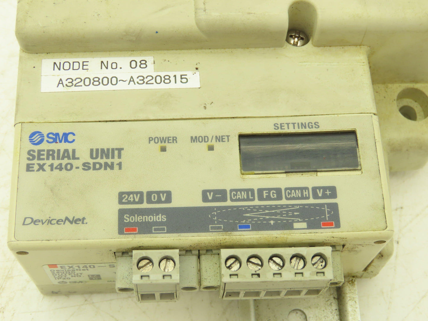 SMC SS5Q23-07SDQ-D-00T Pneumatic Manifold Devicenet 7 Station DIN mounted