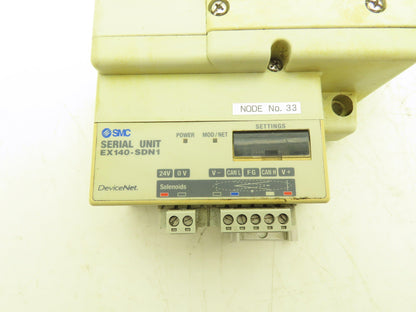 SMC SS5Q23-08SDQ-D-00T Pneumatic Manifold Devicenet 8 Station DIN mounted