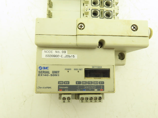 SMC SS5Q23-08SDQ-D-00T Pneumatic Manifold Devicenet 8 Station DIN mounted