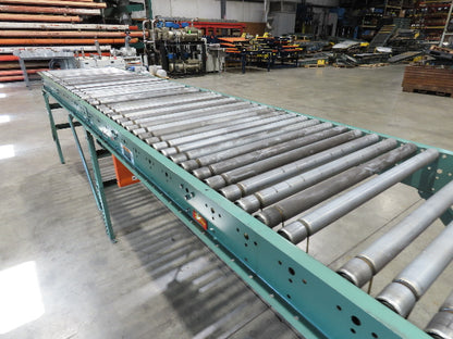 Roach 36"x 16' Live Roller Conveyor 33"BF Line Shaft O-Ring Drive 94fpm 460V 3PH