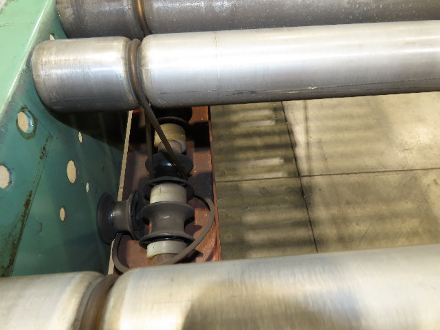 Roach 36"x 16' Live Roller Conveyor 33"BF Line Shaft O-Ring Drive 94fpm 460V 3PH