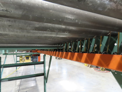 Roach 36"x 16' Live Roller Conveyor 33"BF Line Shaft O-Ring Drive 94fpm 460V 3PH
