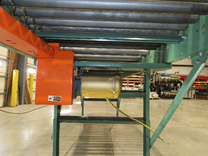 Roach 36"x 16' Live Roller Conveyor 33"BF Line Shaft O-Ring Drive 94fpm 460V 3PH