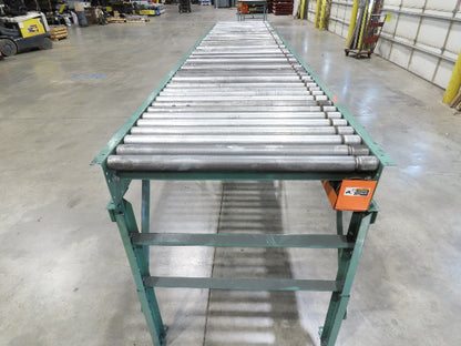 Roach 36"x 16' Live Roller Conveyor 33"BF Line Shaft O-Ring Drive 94fpm 460V 3PH