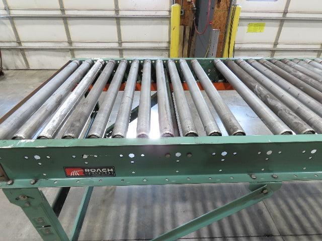 Roach 36"x 16' Live Roller Conveyor 33"BF Line Shaft O-Ring Drive 94fpm 460V 3PH