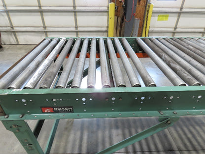 Roach 36"x 16' Live Roller Conveyor 33"BF Line Shaft O-Ring Drive 94fpm 460V 3PH