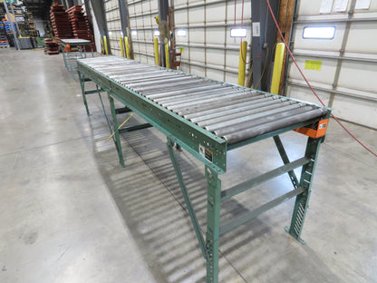 Roach 36"x 16' Live Roller Conveyor 33"BF Line Shaft O-Ring Drive 94fpm 460V 3PH