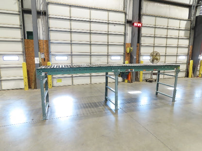 Roach 36"x 15' Live Roller Conveyor 33"BF Line Shaft O-Ring Drive 65fpm 460V 3PH
