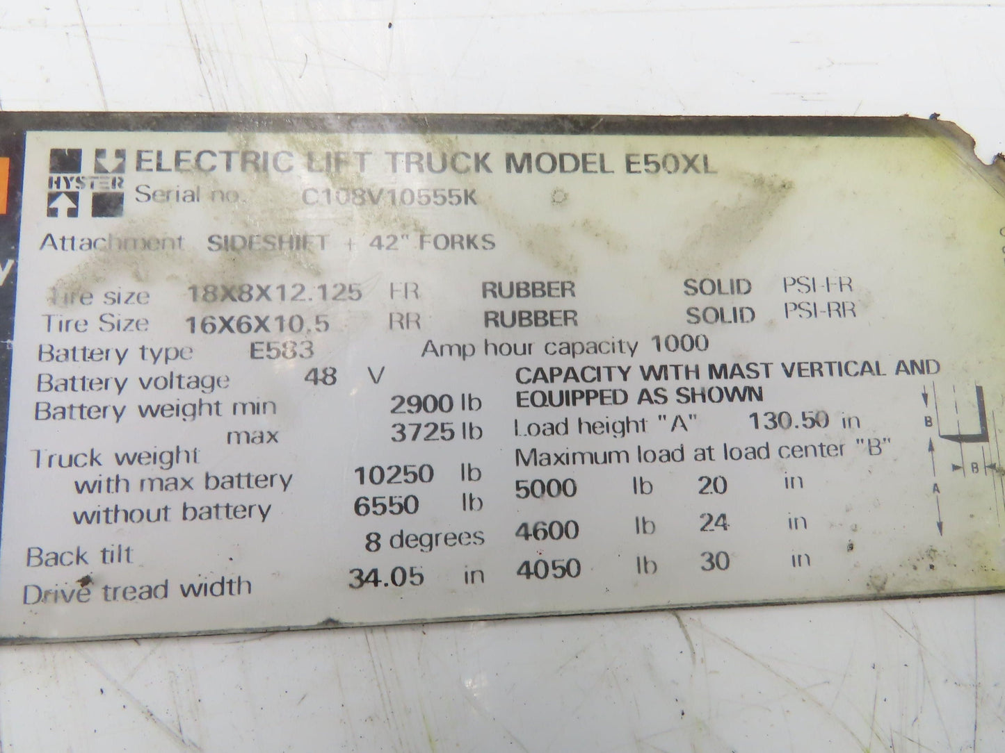 Hyster 3-Spool Hydraulic Mast Control Valve Manifold from E50XL Forklift