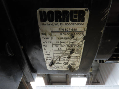 Dorner 2200 Series 21"W x 54"L Flat Belt Conveyor 115V 1PH End Drive 42fpm 530mm