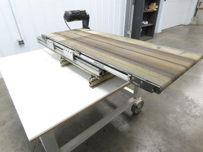 Dorner 2200 Series 21"W x 54"L Flat Belt Conveyor 115V 1PH End Drive 42fpm 530mm