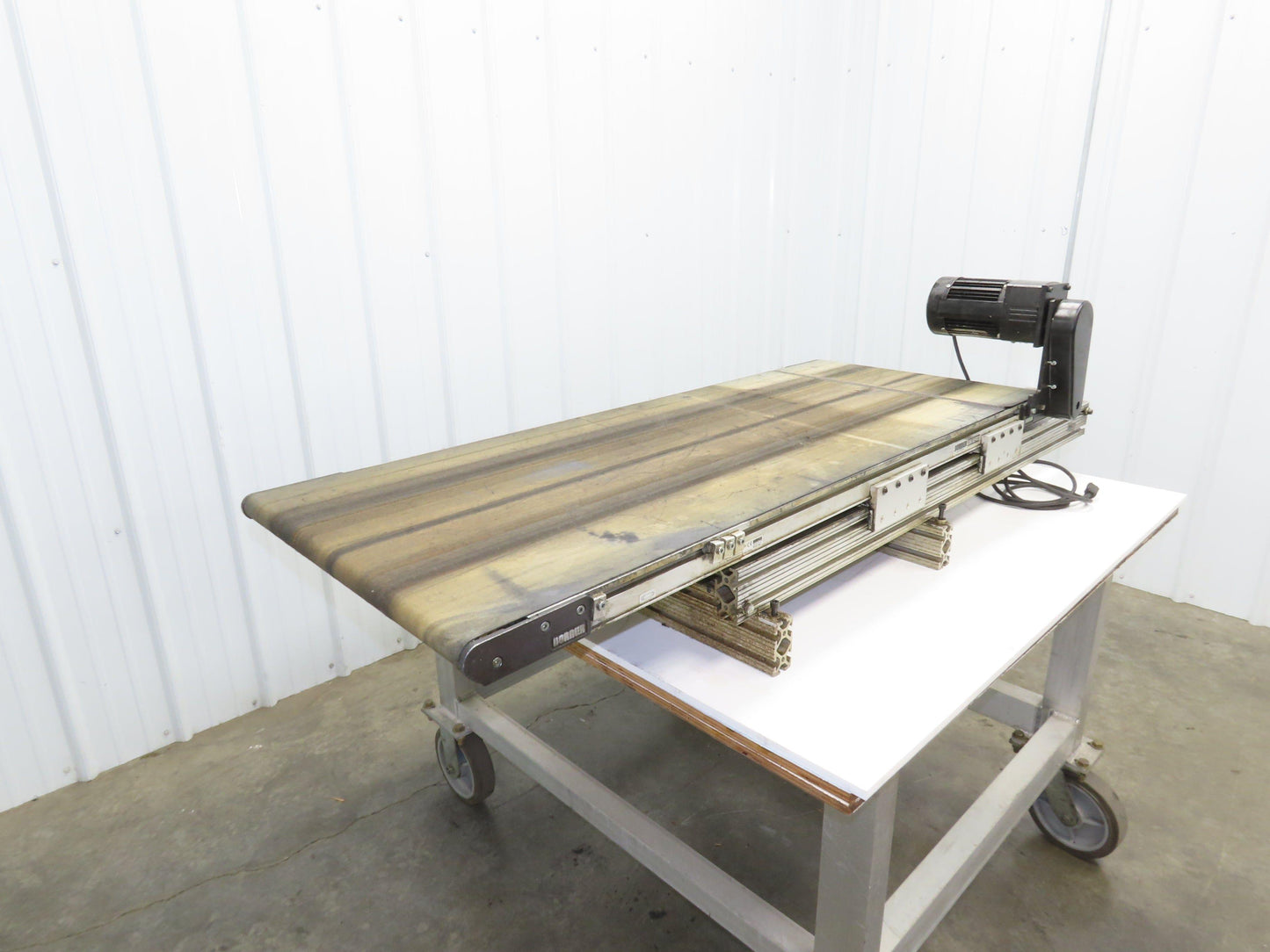 Dorner 2200 Series 21"W x 54"L Flat Belt Conveyor 115V 1PH End Drive 42fpm 530mm