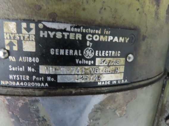 Hyster 325744 Traction DC Motor Brake 36/48v From E50XL Forklift