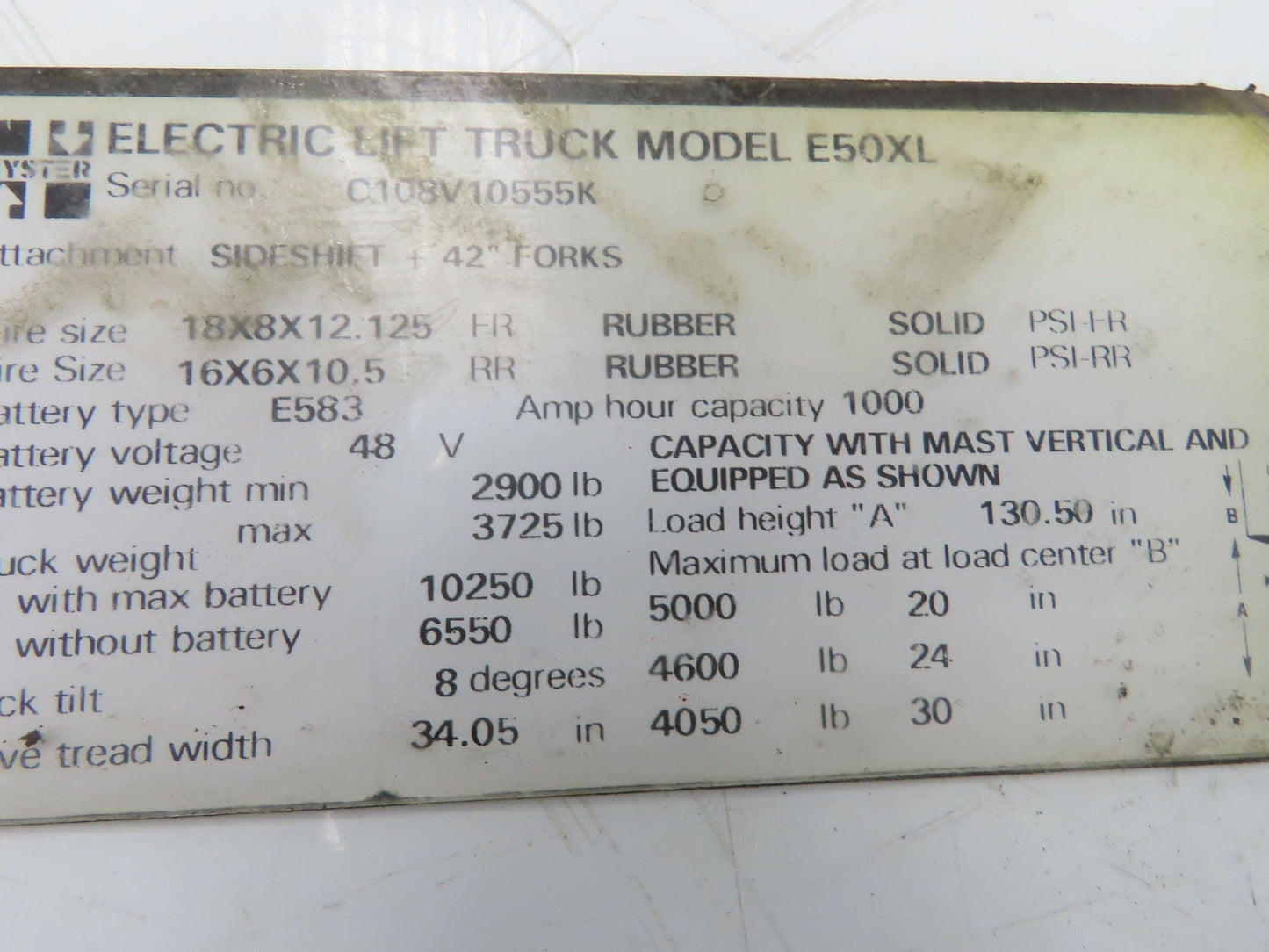 Hyster 325744 Traction DC Motor Brake 36/48v From E50XL Forklift
