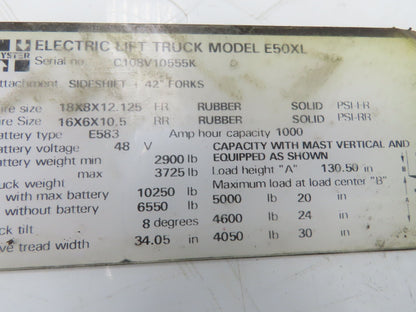 Hyster 325744 Traction DC Motor Brake 36/48v From E50XL Forklift