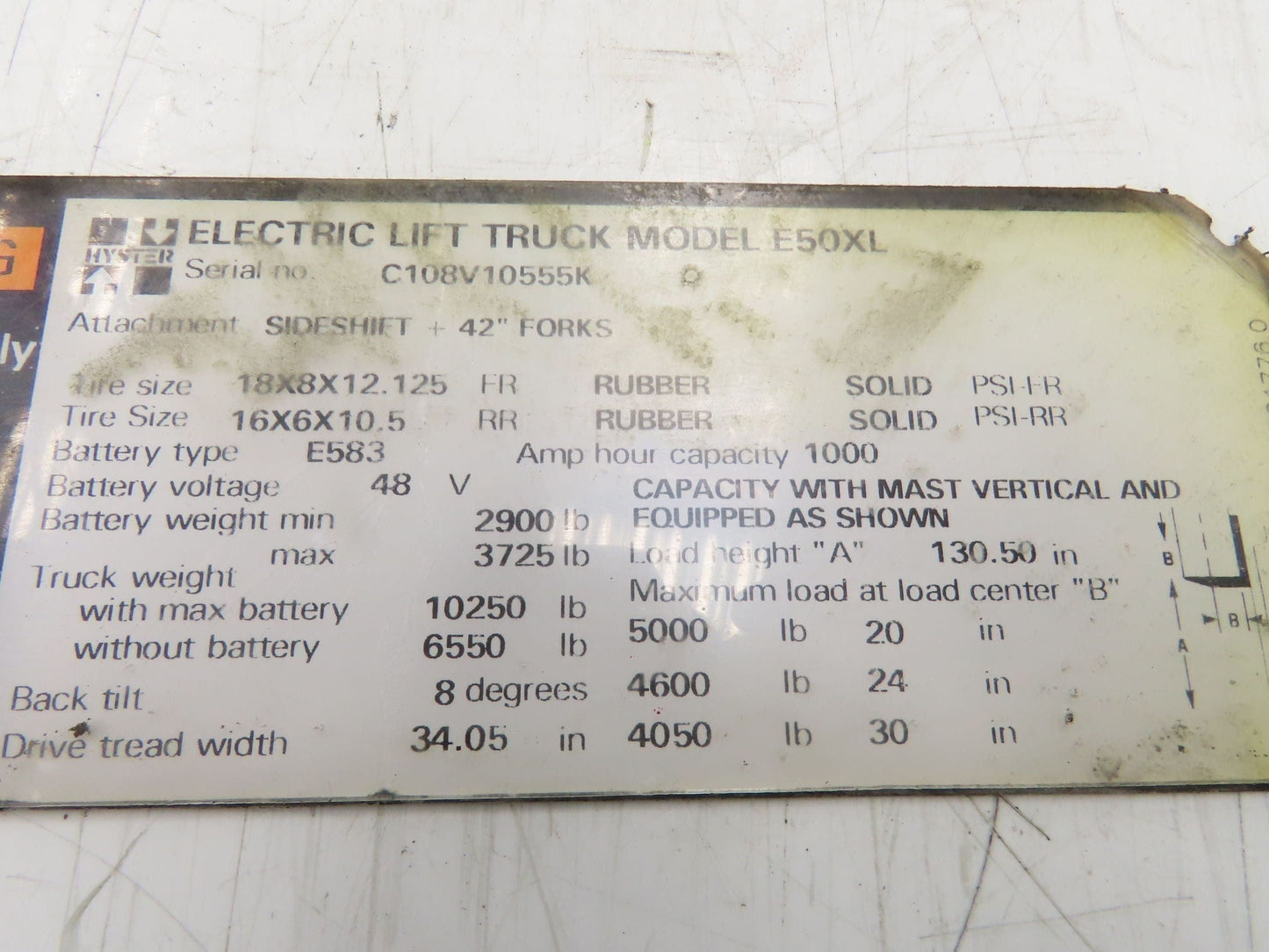 General Electric Hyster 324845 Forklift Electric Motor Hydraulic Pump 36/48VDC