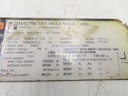 General Electric Hyster 324845 Forklift Electric Motor Hydraulic Pump 36/48VDC