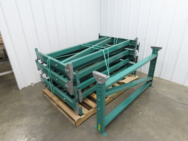 Roach 60"W Pallet Conveyor Leg Floor Support Adj Height 32"-53" Heavy Duty