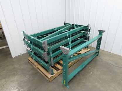 Roach 60"W Pallet Conveyor Leg Floor Support Adj Height 32"-53" Heavy Duty