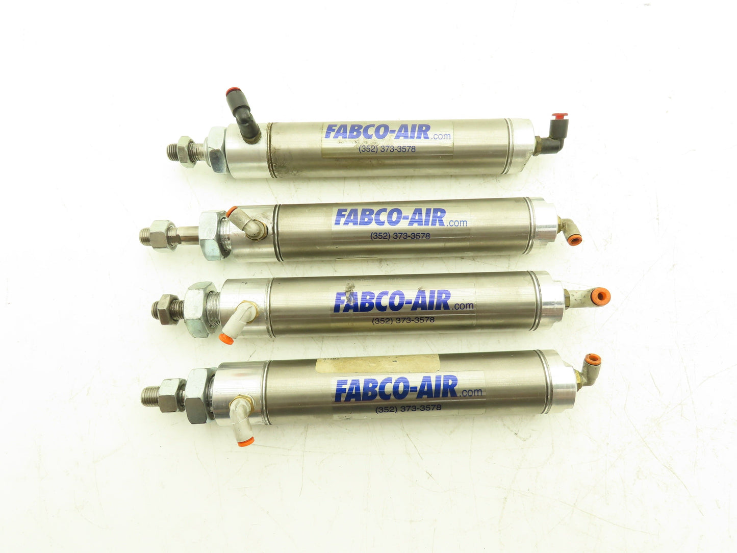 Fabco-Air 25-D-4 Pneumatic Air Cylinder 1-1/4" Bore 4-1/2" Stroke  Lot of 4