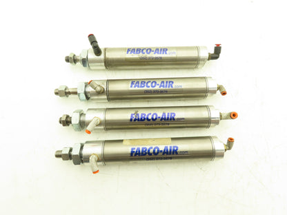 Fabco-Air 25-D-4 Pneumatic Air Cylinder 1-1/4" Bore 4-1/2" Stroke  Lot of 4
