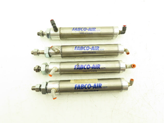 Fabco-Air 25-D-4 Pneumatic Air Cylinder 1-1/4" Bore 4-1/2" Stroke  Lot of 4