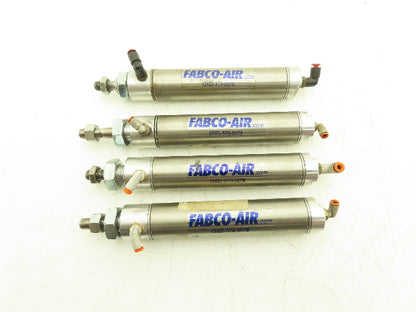 Fabco-Air 25-D-4 Pneumatic Air Cylinder 1-1/4" Bore 4-1/2" Stroke  Lot of 4