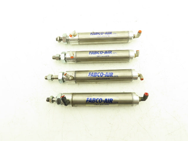 Fabco-Air 25-D-4 Pneumatic Air Cylinder 1-1/4" Bore 4-1/2" Stroke  Lot of 4