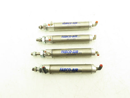 Fabco-Air 25-D-4 Pneumatic Air Cylinder 1-1/4" Bore 4-1/2" Stroke  Lot of 4