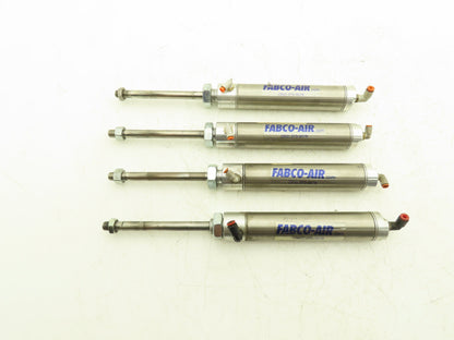 Fabco-Air 25-D-4 Pneumatic Air Cylinder 1-1/4" Bore 4-1/2" Stroke  Lot of 4
