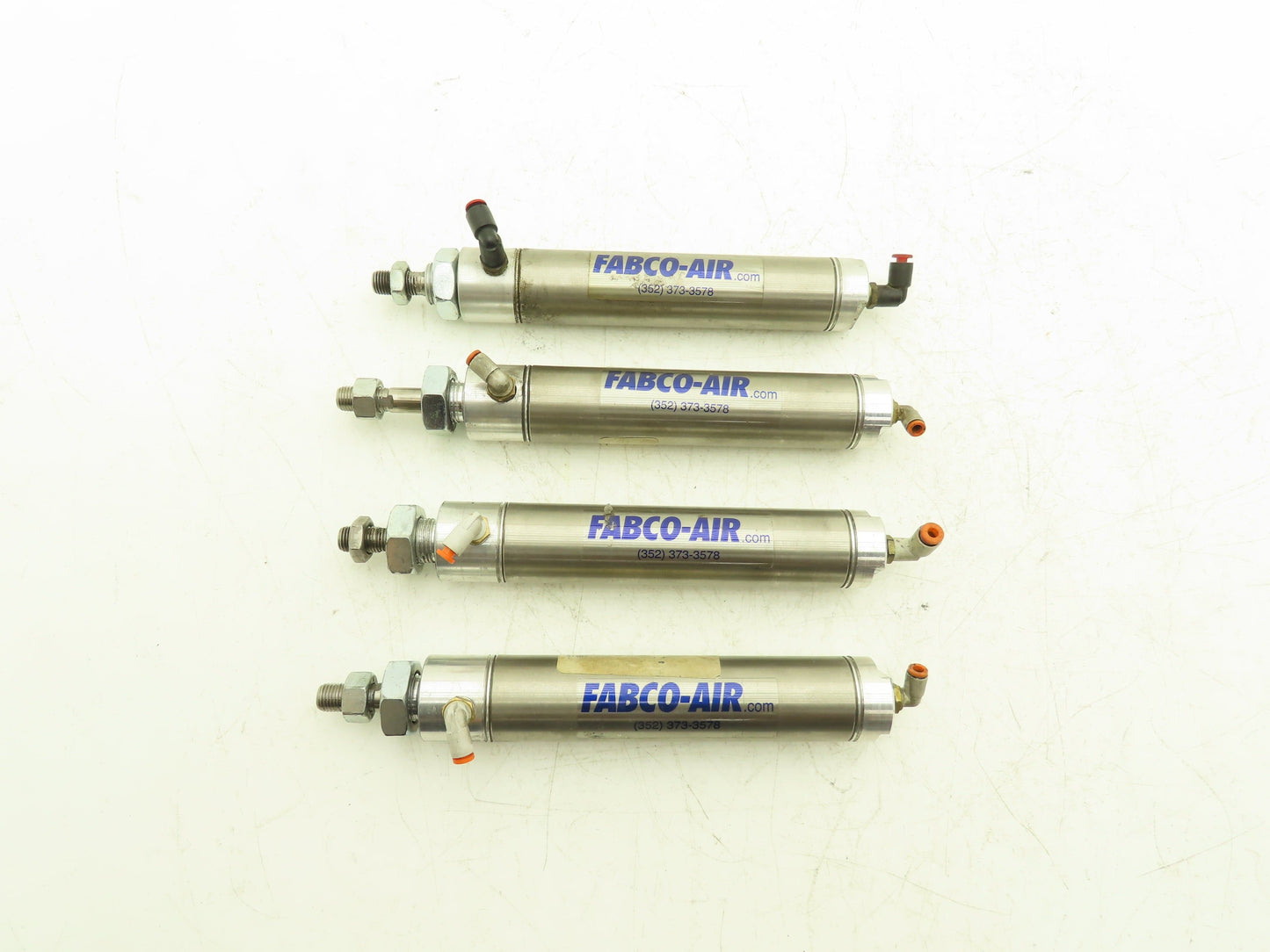 Fabco-Air 25-D-4 Pneumatic Air Cylinder 1-1/4" Bore 4-1/2" Stroke  Lot of 4