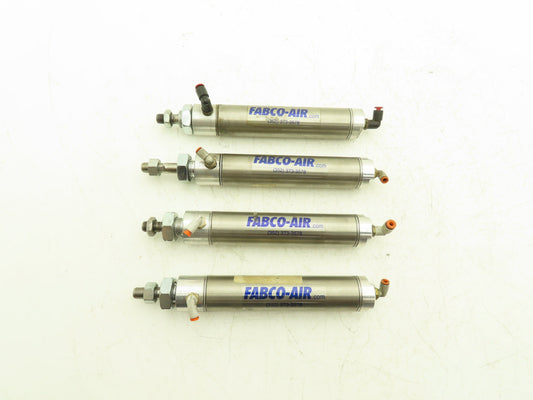 Fabco-Air 25-D-4 Pneumatic Air Cylinder 1-1/4" Bore 4-1/2" Stroke  Lot of 4