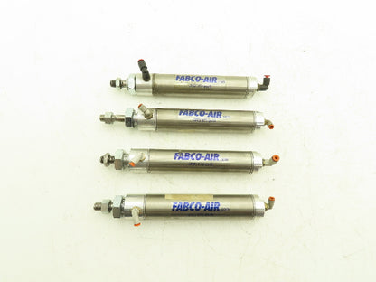 Fabco-Air 25-D-4 Pneumatic Air Cylinder 1-1/4" Bore 4-1/2" Stroke  Lot of 4