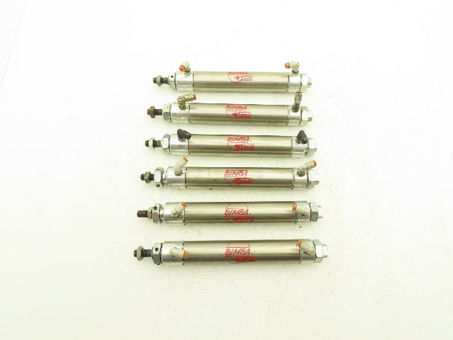 Bimba 124.75-DP Pneumatic Air Cylinder 1-1/4" Bore 4-3/4" Stroke 7/16" Rod