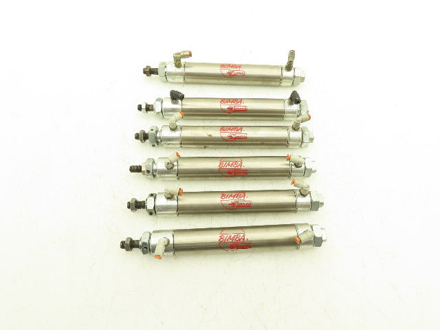 Bimba 124.75-DP Pneumatic Air Cylinder 1-1/4" Bore 4-3/4" Stroke 7/16" Rod