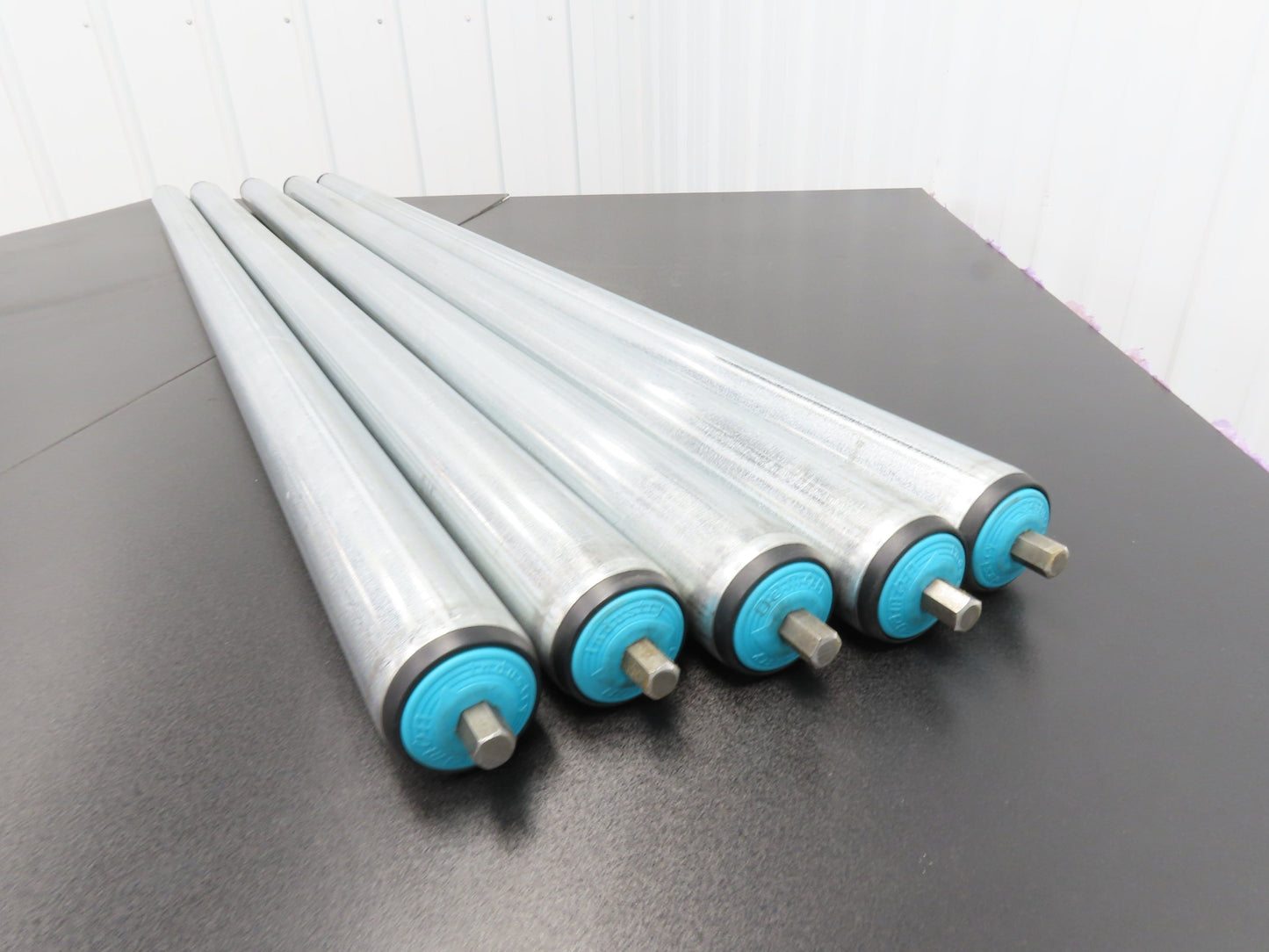 Damon 2250 Conveyor Roller 1.9"x 51"BF Poly-Vee Belt Galvanized Steel  Lot of 5