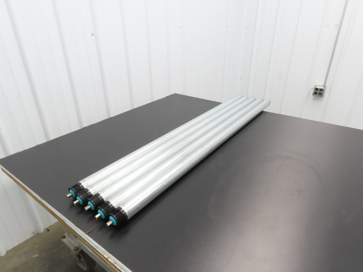 Damon 2250 Conveyor Roller 1.9"x 51"BF Poly-Vee Belt Galvanized Steel  Lot of 5