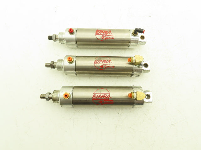 Bimba 313.75-DXP Pneumatic Air Cylinder 2" Bore 3-3/4" Stroke 5/8" Rod Lot of 3