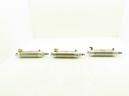 Bimba 313.75-DXP Pneumatic Air Cylinder 2" Bore 3-3/4" Stroke 5/8" Rod Lot of 3