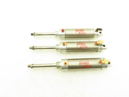 Bimba 313.75-DXP Pneumatic Air Cylinder 2" Bore 3-3/4" Stroke 5/8" Rod Lot of 3