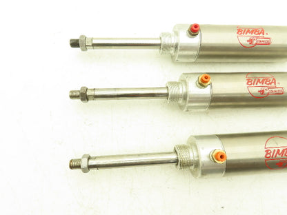 Bimba 313.75-DXP Pneumatic Air Cylinder 2" Bore 3-3/4" Stroke 5/8" Rod Lot of 3