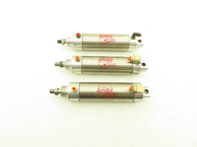 Bimba 313.75-DXP Pneumatic Air Cylinder 2" Bore 3-3/4" Stroke 5/8" Rod Lot of 3