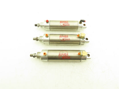 Bimba 313.75-DXP Pneumatic Air Cylinder 2" Bore 3-3/4" Stroke 5/8" Rod Lot of 3