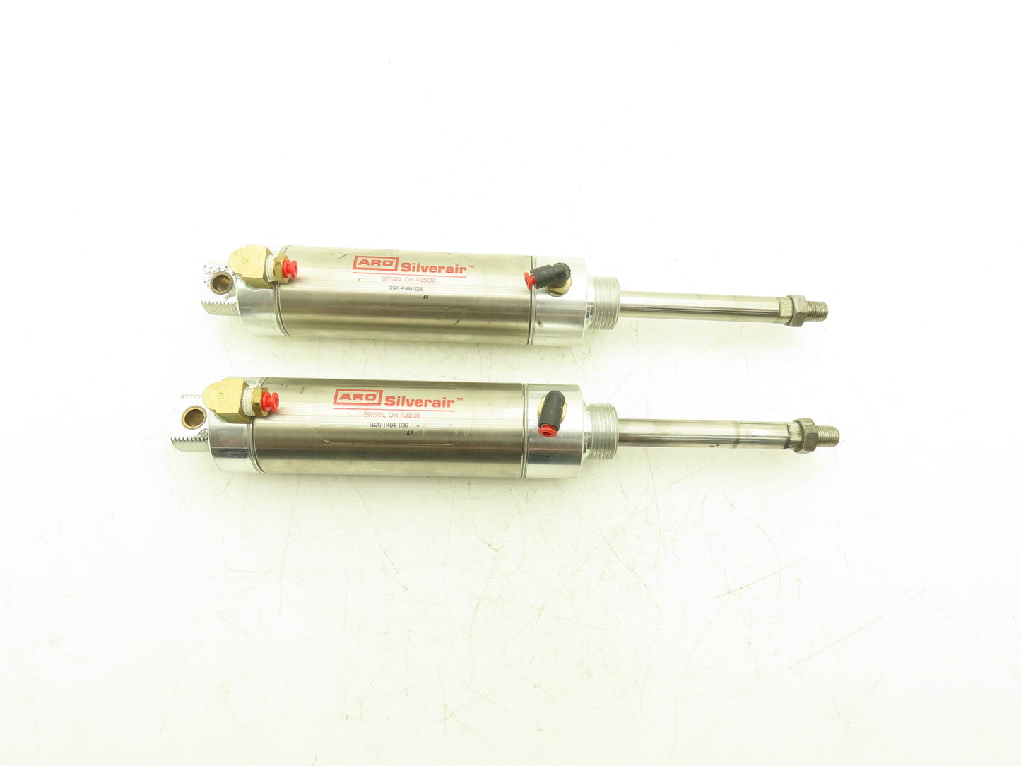 ARO 313.75-DXP Pneumatic Air Cylinder Silverair 2" Bore 3-3/4" Stroke 5/8" Rod